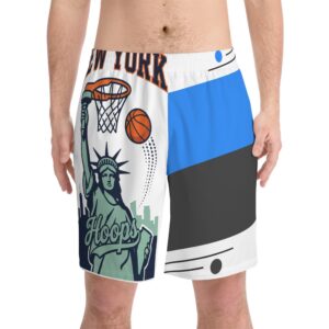 Short de bain homme New York – Basketball & Tour Eiffel