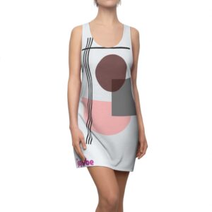 Robe dos nageur femme-Robe ajustée à coupe et couture imprimée