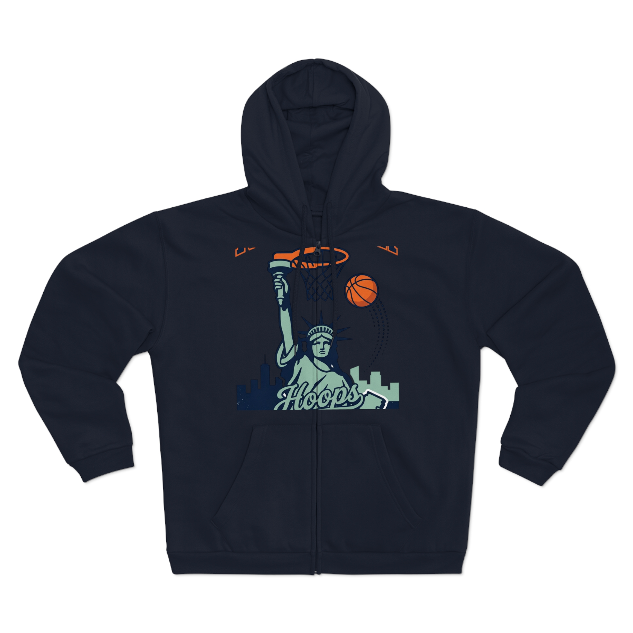 14675933245973435209_2048.jpeg Sweat à capuche zippé « Be the Best » – Basketball & Statue de la Liberté