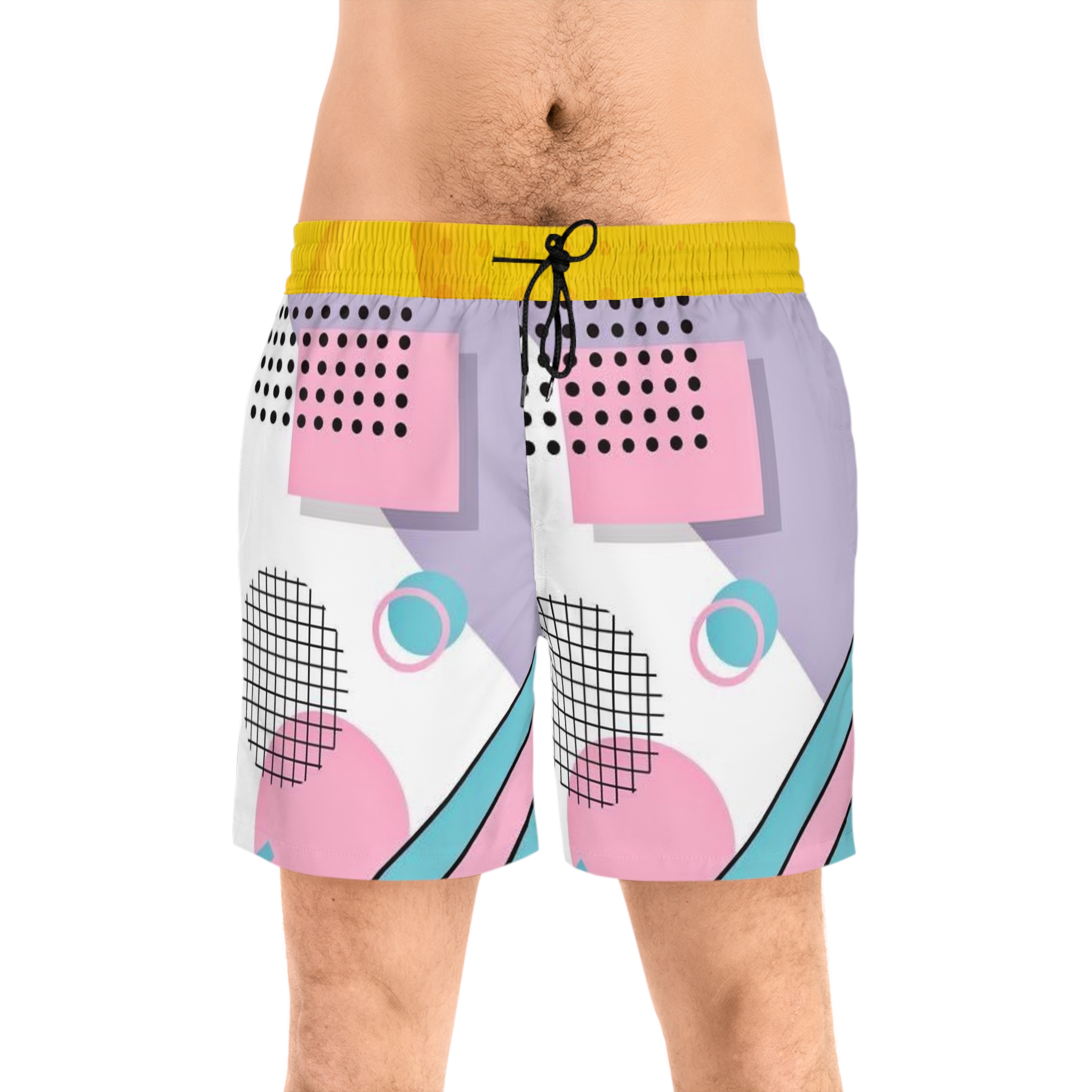 17217558624037894333_2048.jpeg Short de bain rétro Memphis — avec motif basket et Statue de la Liberté – Image 7