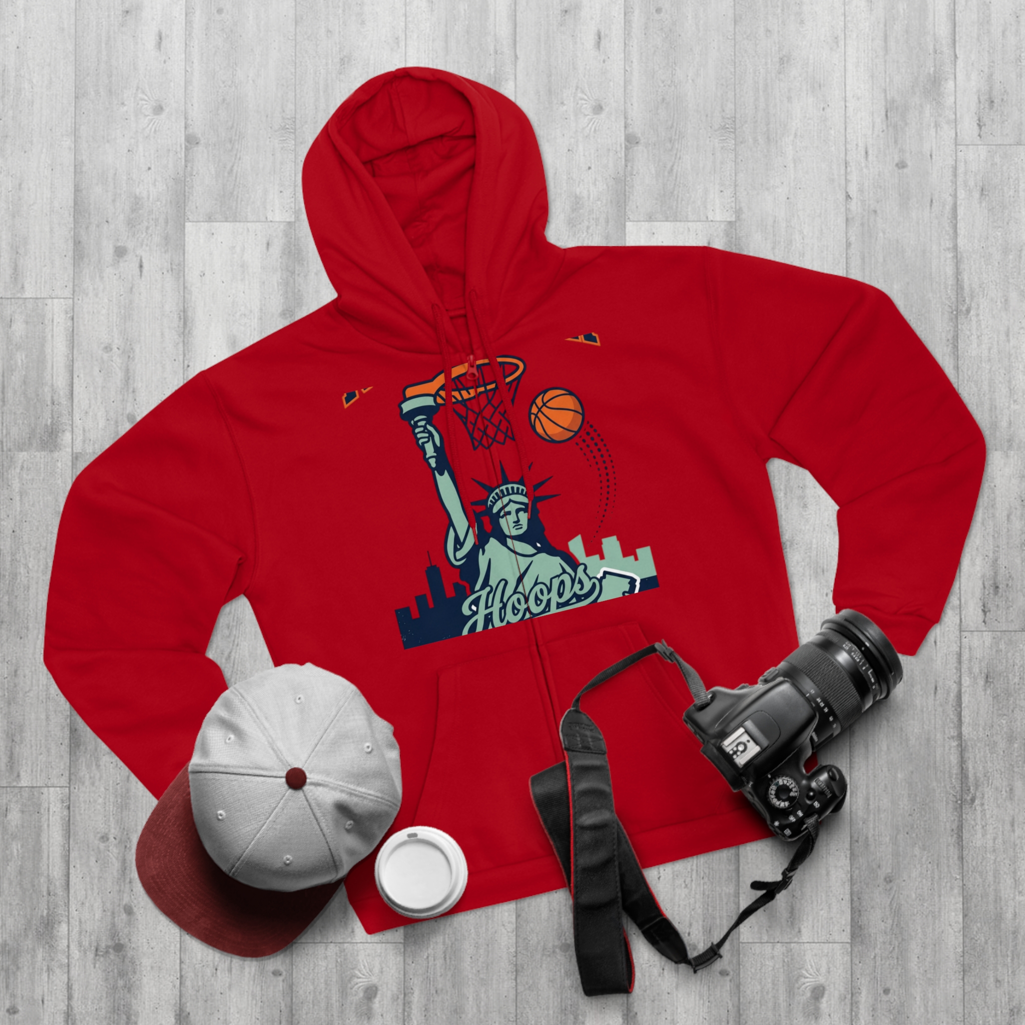 3995910050816981331_2048.jpeg Sweat à capuche zippé « Be the Best » – Basketball & Statue de la Liberté – Image 16