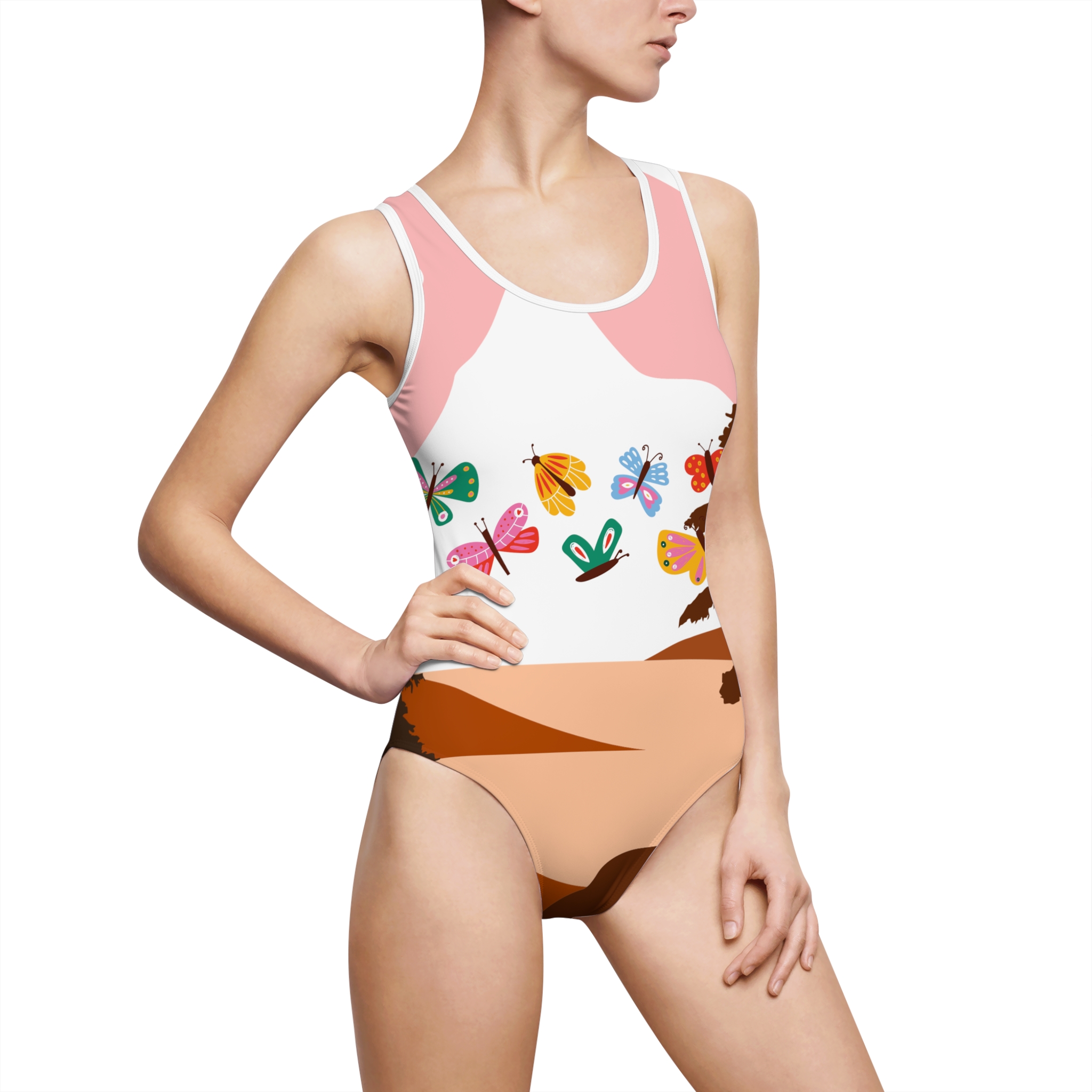 638836376270437682_2048.jpeg Maillot de bain une pièce - papillon au coucher de soleil – Image 5