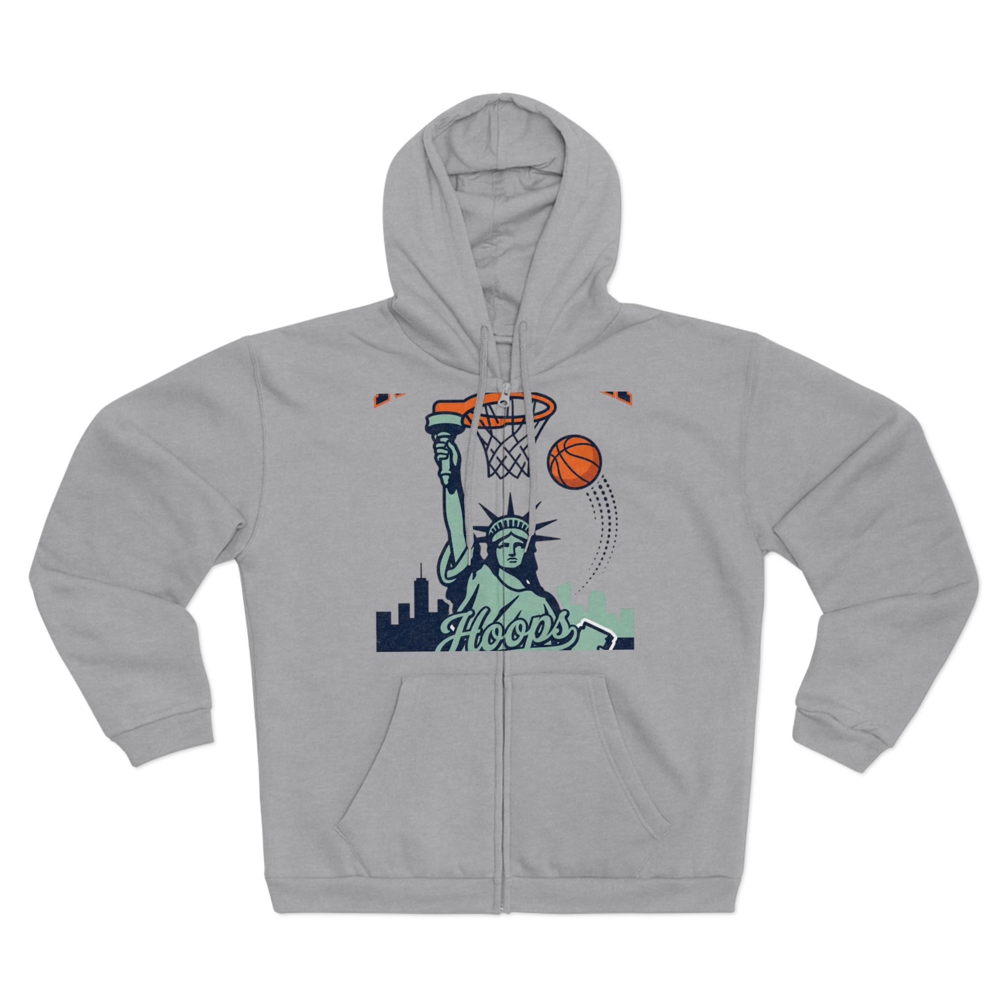 6722874036766108000_2048.jpeg Sweat à capuche zippé « Be the Best » – Basketball & Statue de la Liberté – Image 5