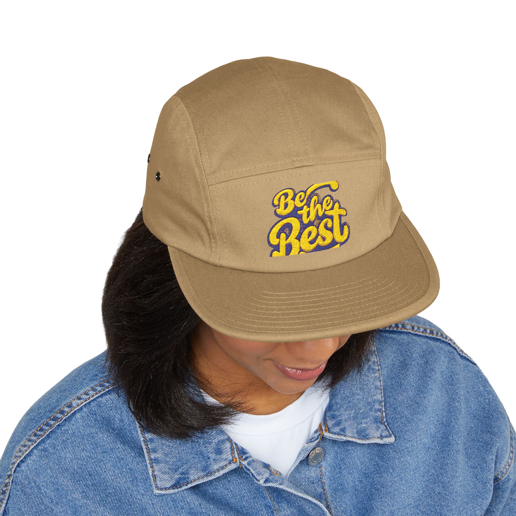 784991186787490042_2048-1.jpeg Casquette brodée — Logo « Be Your Best », en coton, style camper – Image 8