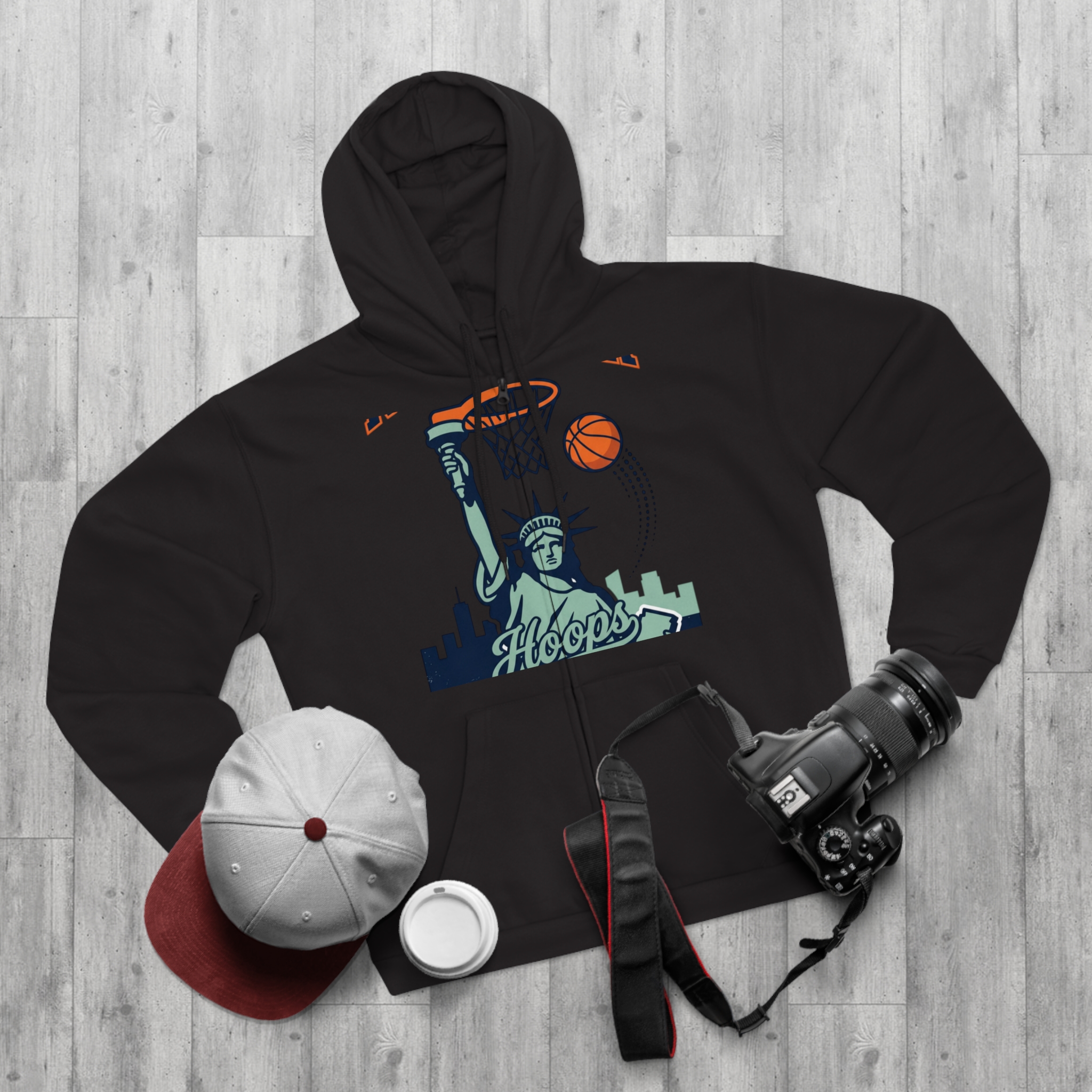 8245204562695711156_2048.jpeg Sweat à capuche zippé « Be the Best » – Basketball & Statue de la Liberté – Image 11