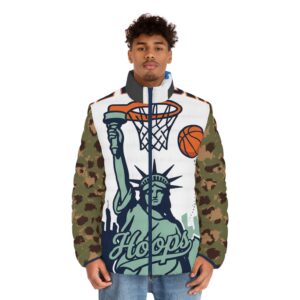 Doudoune matelassée pour homme — « Be the Best », Statue de la Liberté, style streetwear