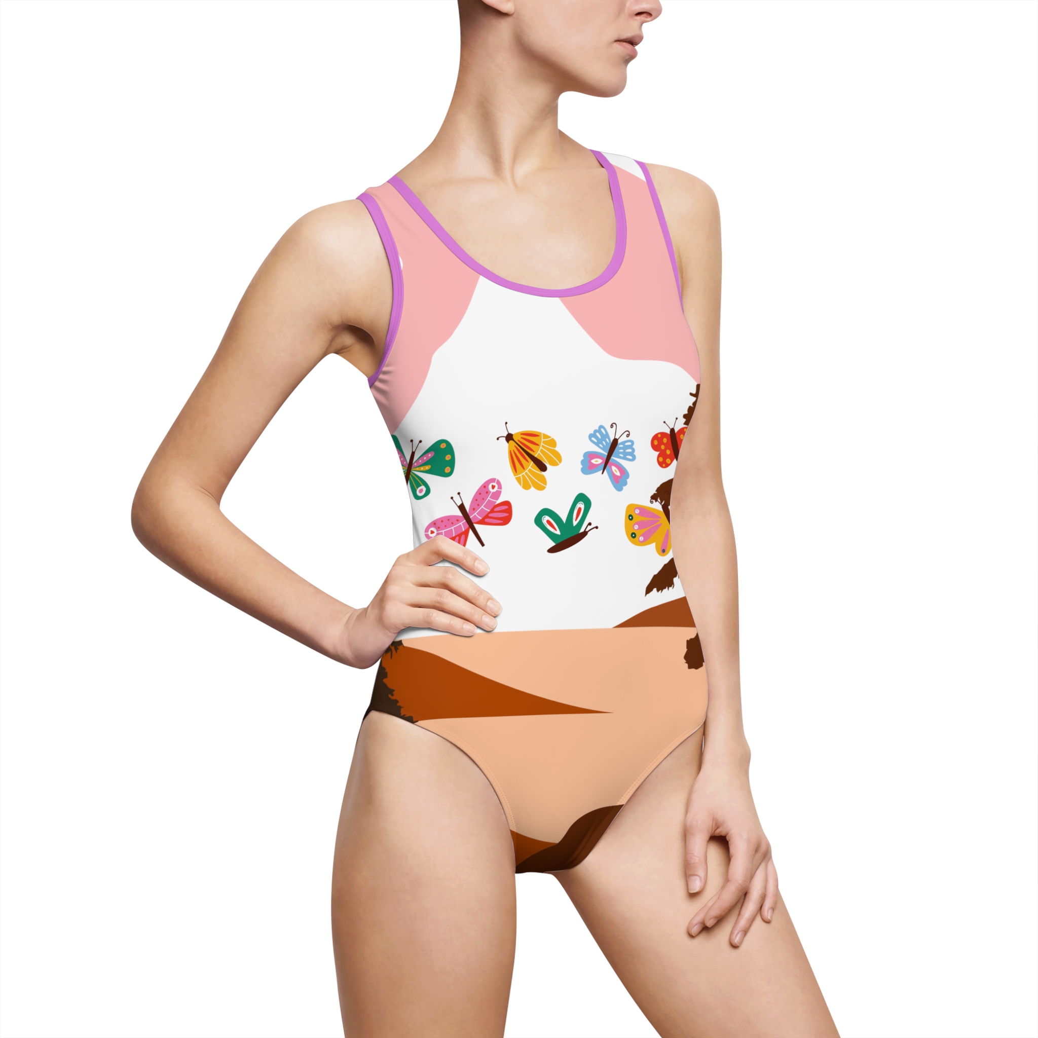 933676535508980710_2048.jpeg Maillot de bain une pièce - papillon au coucher de soleil – Image 29